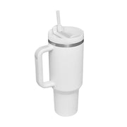 40 Oz Tumbler With Handle Straw Insulated, Stainless Steel Spill