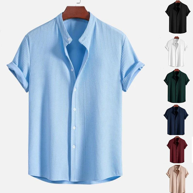 Short Sleeve Loose Shirt Top Summer Mens Clothing