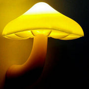 LED Night Light Mushroom Wall Socket Lamp EU US Plug Warm White