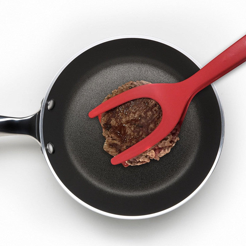 2 In 1 Grip And Flip Tongs Egg Spatula Tongs Clamp Pancake