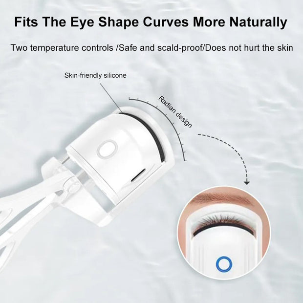 Eyelash Curler Portable Electric Heated Comb Eye Lash Long Lasting