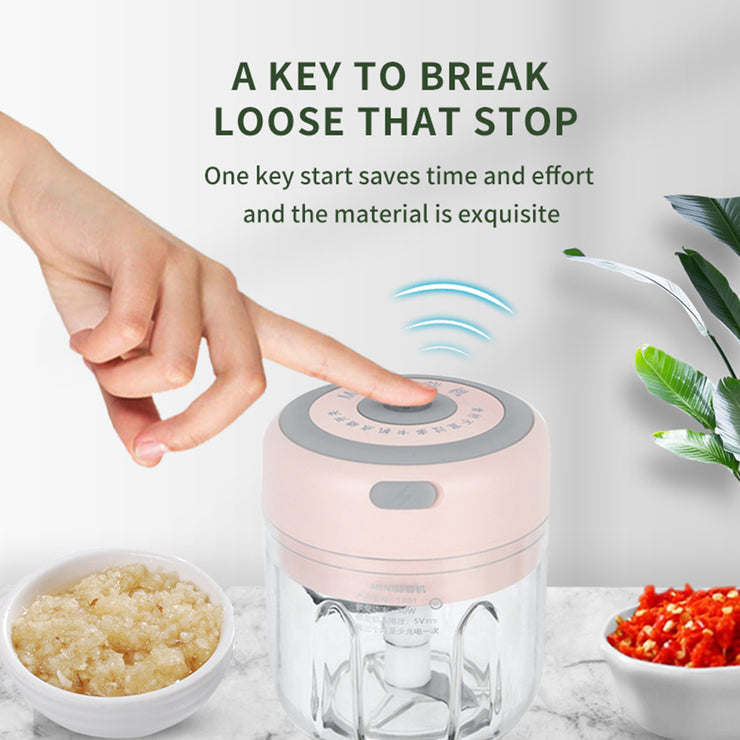 Mini Electric Garlic Chopper USB Charging Ginger Masher Machine