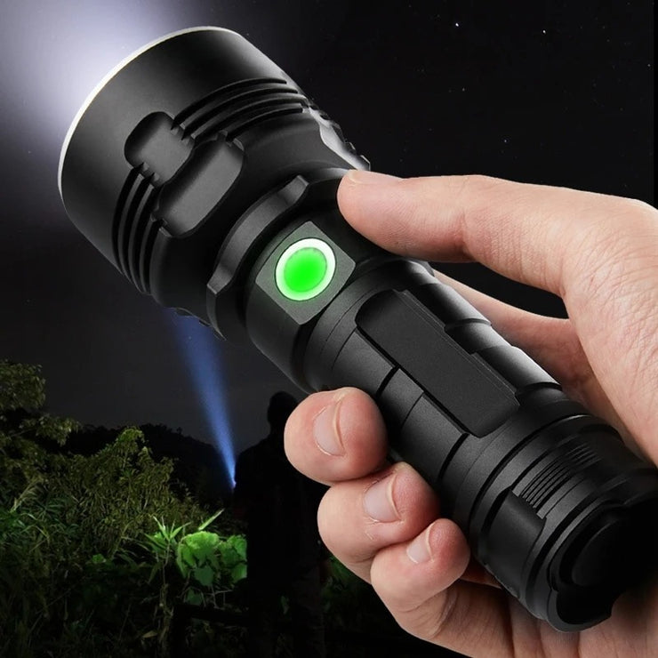 Strong Flashlight Focusing Led Flash Light Rechargeable