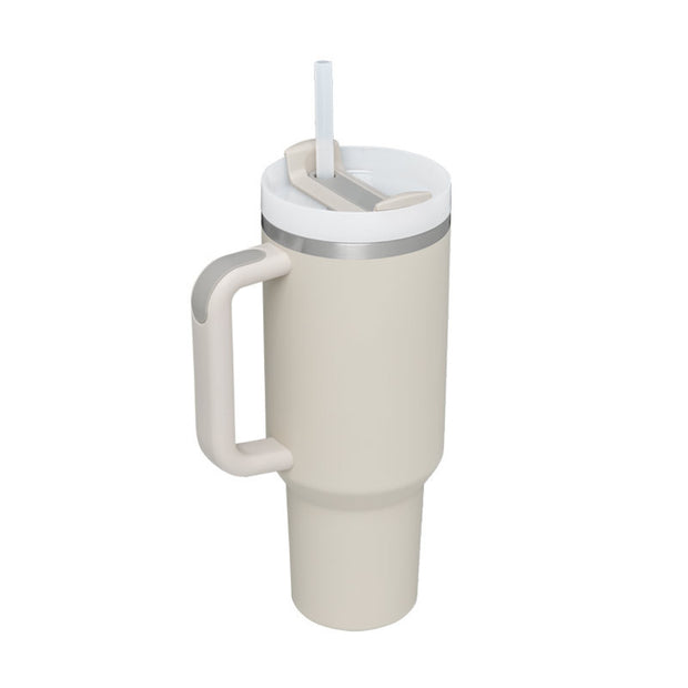 40 Oz Tumbler With Handle Straw Insulated, Stainless Steel Spill