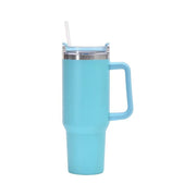 40oz Straw Coffee Insulation Cup With Handle Portable Car