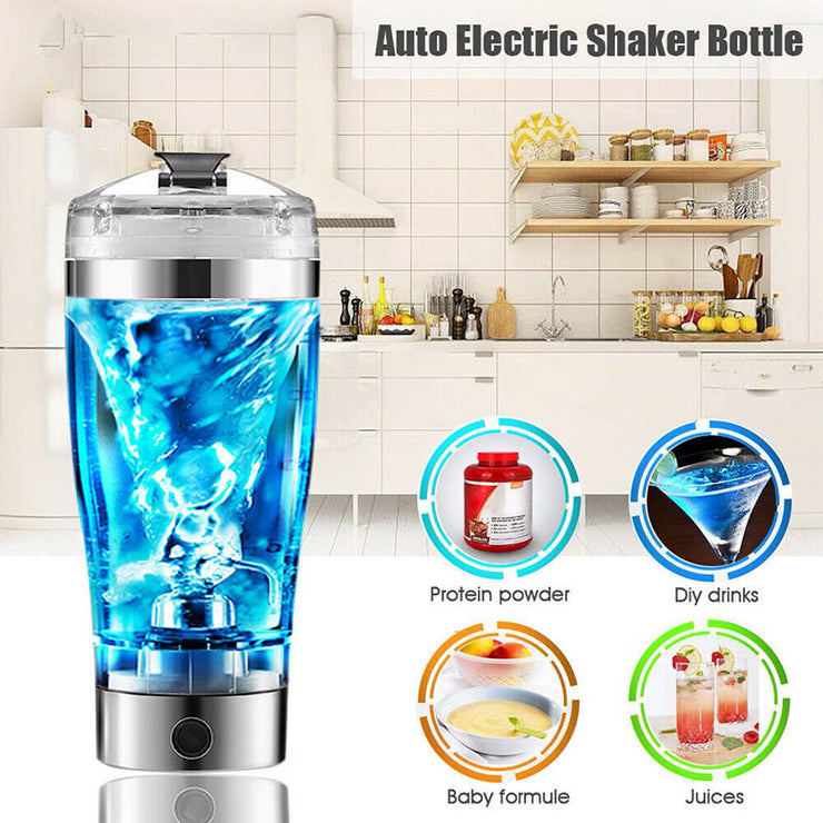 Electric Protein Shake Stirrer USB Shake Bottle Milk Coffee Blender Kettle