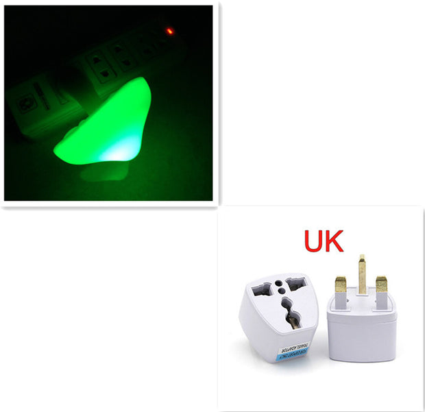 LED Night Light Mushroom Wall Socket Lamp EU US Plug Warm White