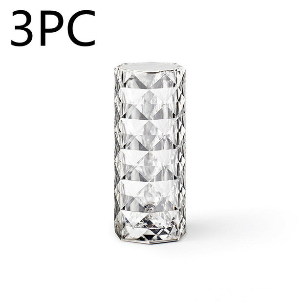 Nordic Crystal Lamp USB Table Lamps Bedroom Touch Dimming