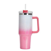 40oz Straw Coffee Insulation Cup With Handle Portable Car