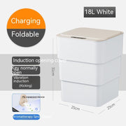 Smart Trash Can With Lid For Bedroom And Living Room Kitchen Storage