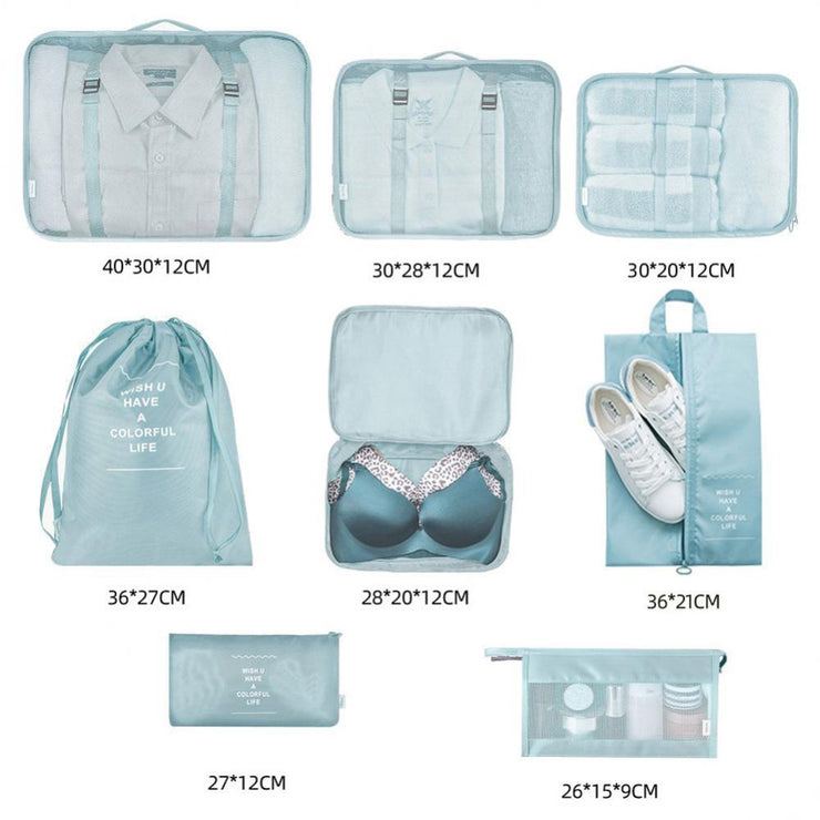 8-piece Set Luggage Divider Bag Travel Storage Clothes