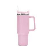 40oz Straw Coffee Insulation Cup With Handle Portable Car