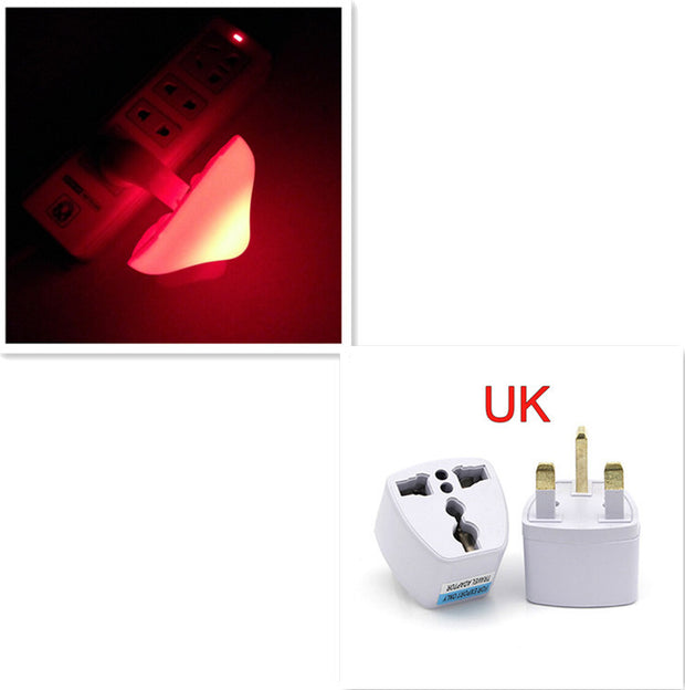 LED Night Light Mushroom Wall Socket Lamp EU US Plug Warm White