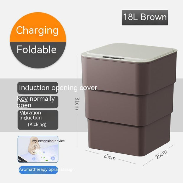 Smart Trash Can With Lid For Bedroom And Living Room Kitchen Storage