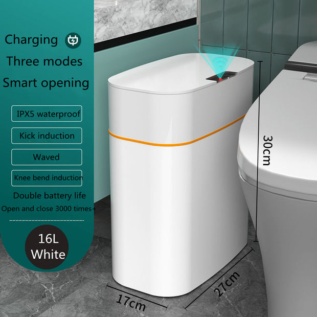 Smart Trash Can With Lid For Bedroom And Living Room Kitchen Storage