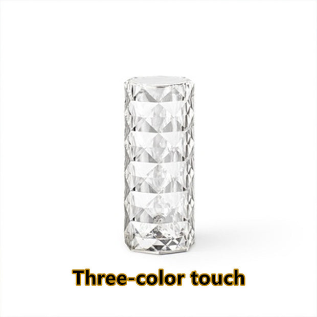 Nordic Crystal Lamp USB Table Lamps Bedroom Touch Dimming