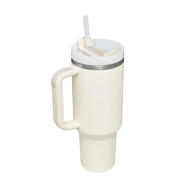 40 Oz Tumbler With Handle Straw Insulated, Stainless Steel Spill