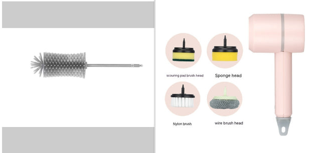 Electric Cleaning Brush Dishwashing Brush Automatic Wireless USB Rechargeable