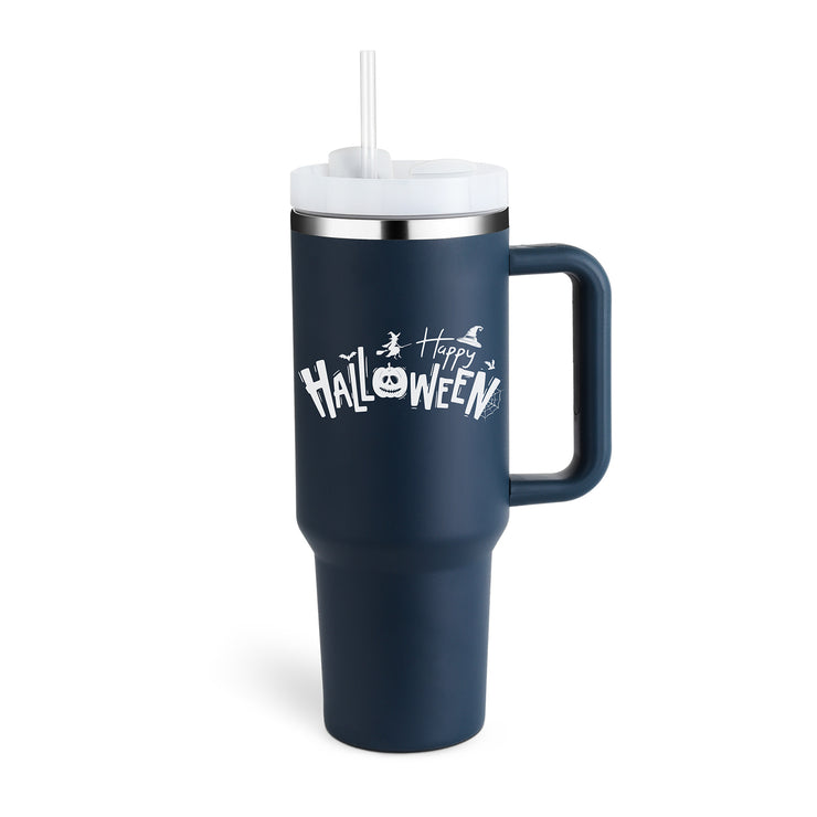 40 Oz Tumbler With Handle Straw Insulated, Stainless Steel Spill