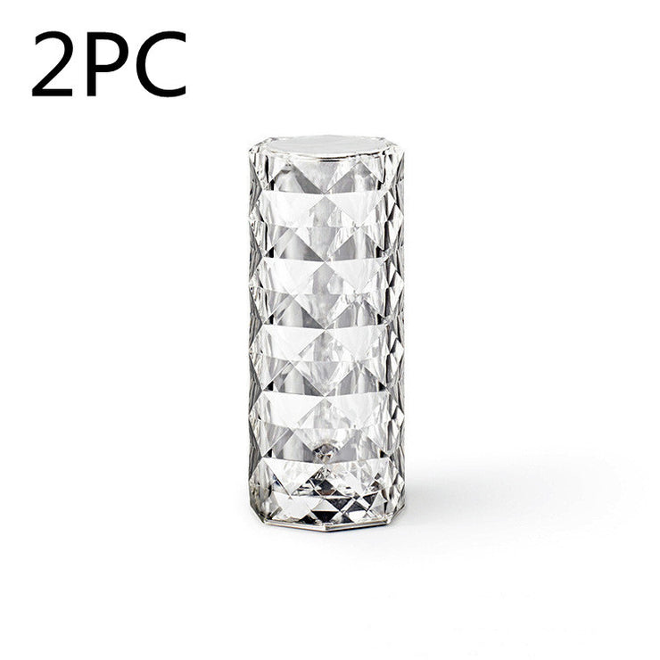 Nordic Crystal Lamp USB Table Lamps Bedroom Touch Dimming