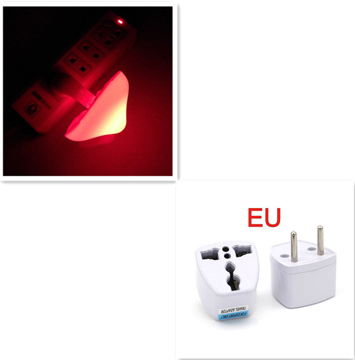 LED Night Light Mushroom Wall Socket Lamp EU US Plug Warm White