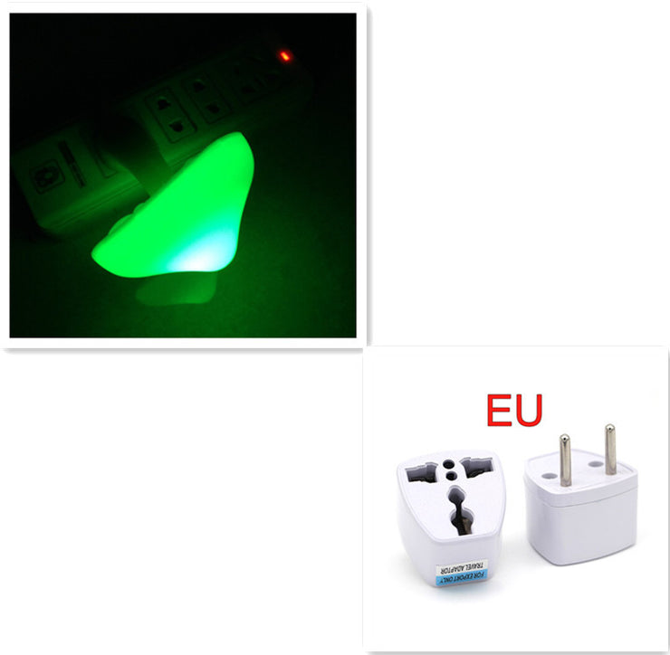 LED Night Light Mushroom Wall Socket Lamp EU US Plug Warm White