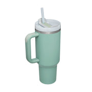 40 Oz Tumbler With Handle Straw Insulated, Stainless Steel Spill