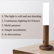 Auto LED USB Magnetic Wood Wireless Night Light Corridors Porch Lights