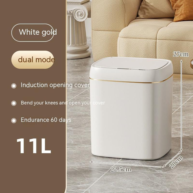 Smart Trash Can With Lid For Bedroom And Living Room Kitchen Storage