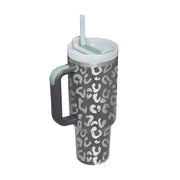 40 Oz Tumbler With Handle Straw Insulated, Stainless Steel Spill