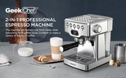 Geek Chef Espresso Machine, 20 Bar Espresso Machine With Milk Frother